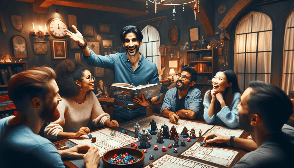 dungeon master explaining during a game session