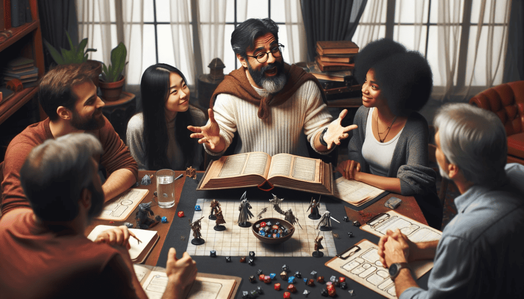 dungeon master explaining something to the group