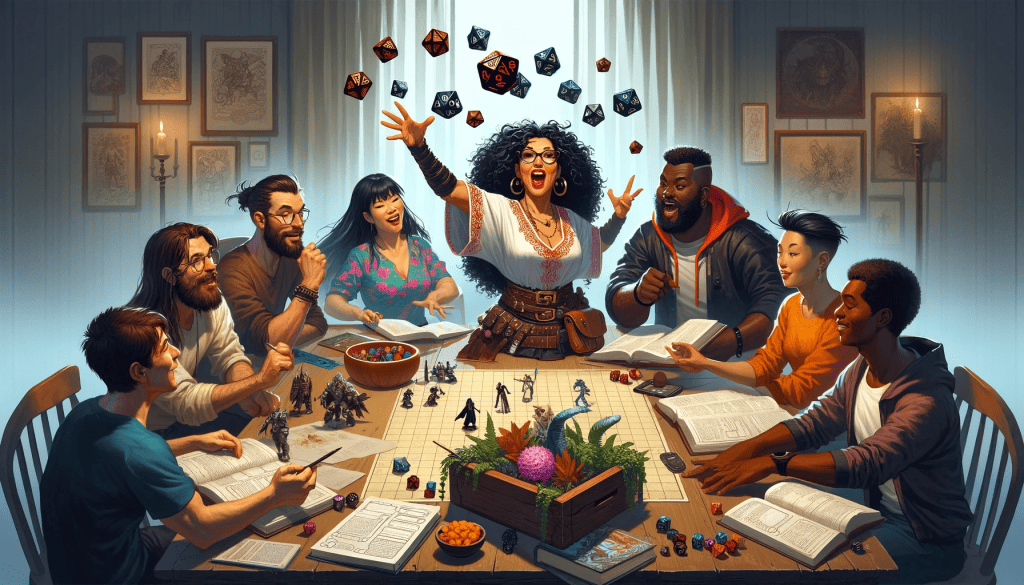 dungeon master throwing some dice