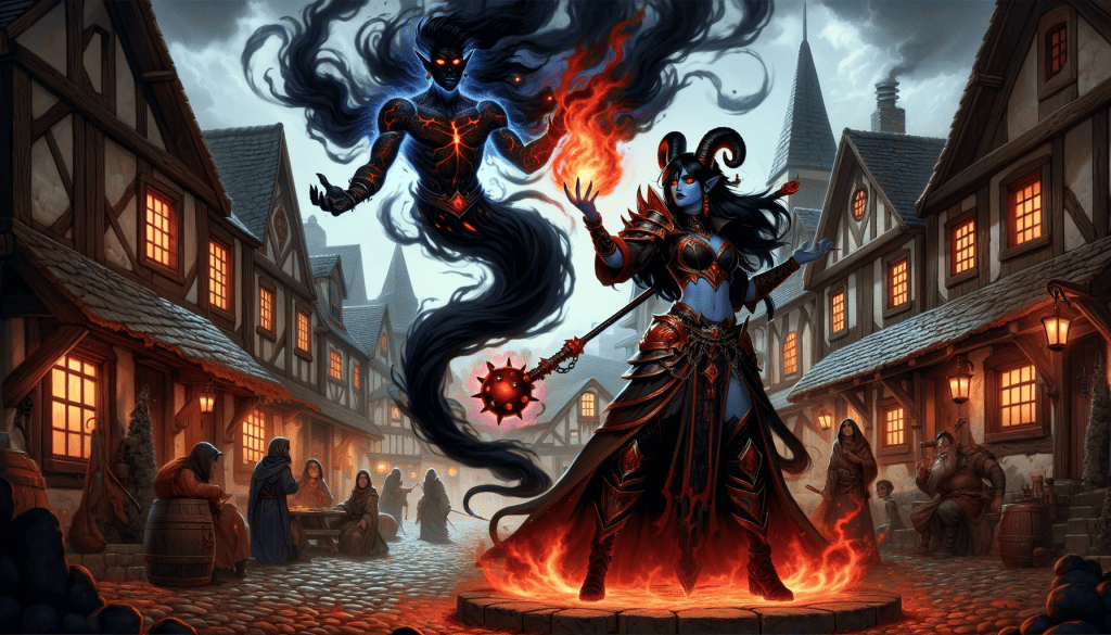 vildis tyefling genie warlock