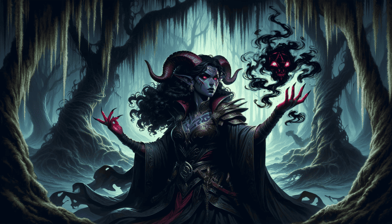 Wanveara tiefling warlock