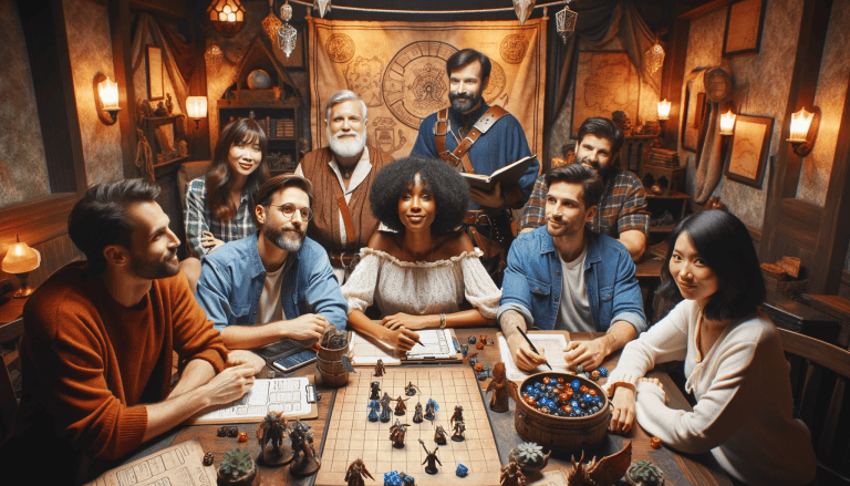 a group of friends playing dnd