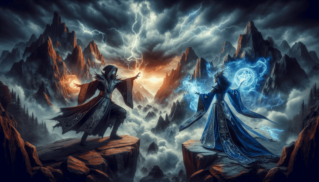 wizard vs warlock duel