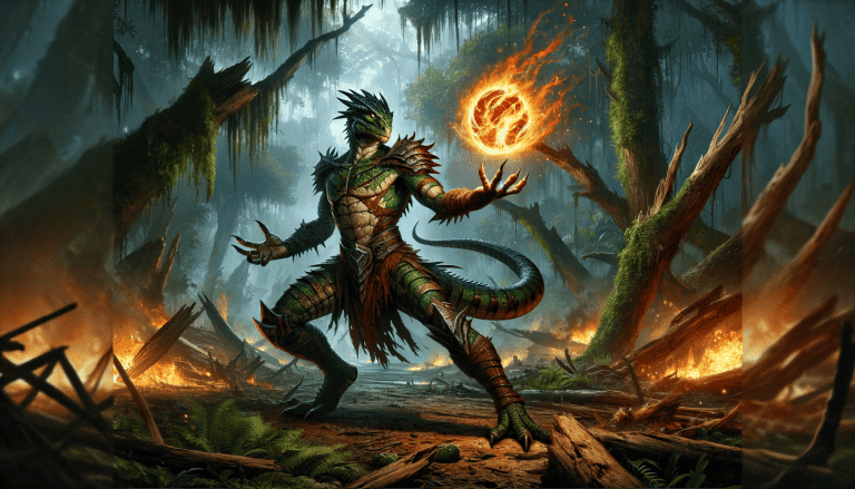 falatir lizardfolk circle of the wildfire druid